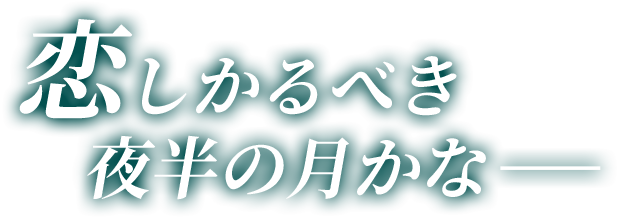 恋しかるべき夜半の月かな